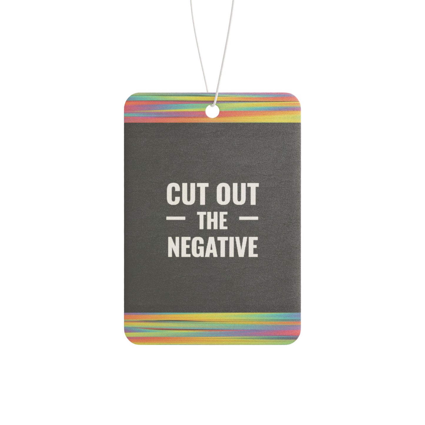 Cut out the negative - DMV air freshener