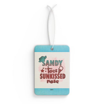 Sandy toes and sun kissed nose - DMV car air freshener