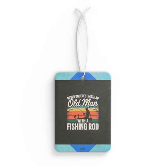 Never underestimate an old man and a fishing rod - DMV freshener