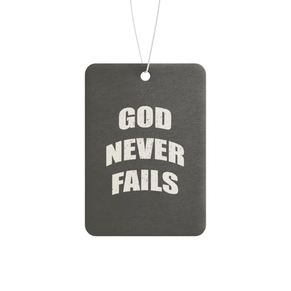 God never fails - DMV car air freshener