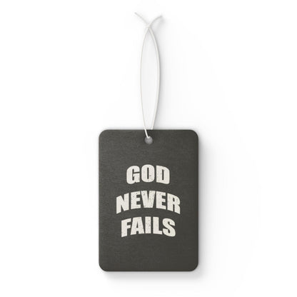 God never fails - DMV car air freshener