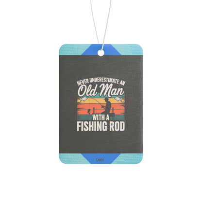 Never underestimate an old man and a fishing rod - DMV freshener