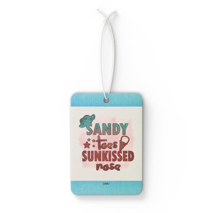 Sandy toes and sun kissed nose - DMV car air freshener