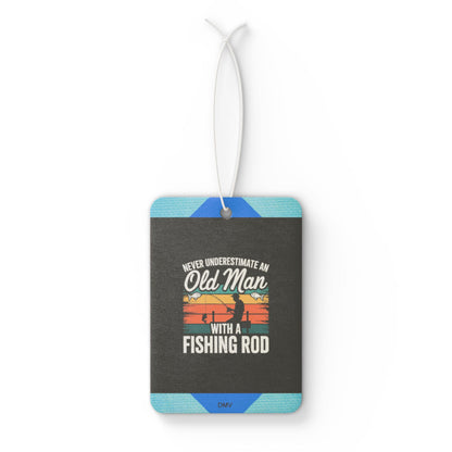 Never underestimate an old man and a fishing rod - DMV freshener