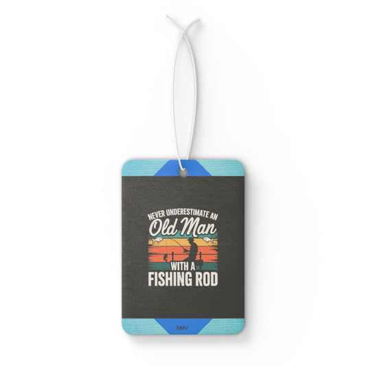 Never underestimate an old man and a fishing rod - DMV freshener