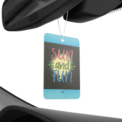 Sun and fun - DMV car air freshener