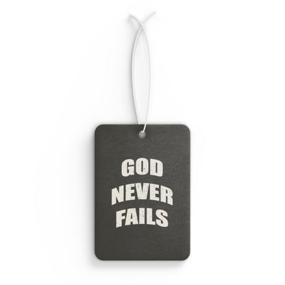 God never fails - DMV car air freshener