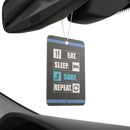 Eat sleep surf repeat - DMV air freshener